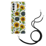 Hoesje met Koord geschikt voor Motorola Moto G52 - Sunflowers