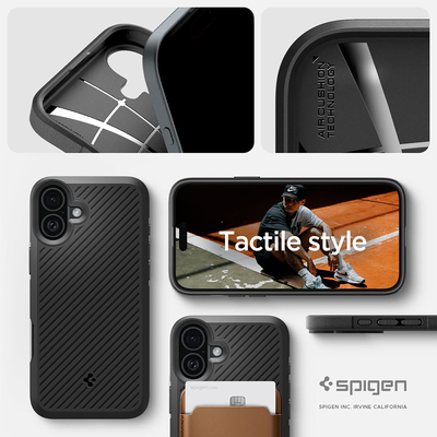 Spigen Hoesje geschikt voor iPhone 16 - Core Armor - Zwart