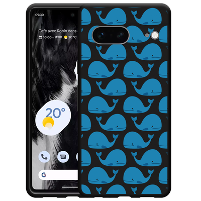 Cazy Hoesje Zwart geschikt voor Google Pixel 7 - Whales