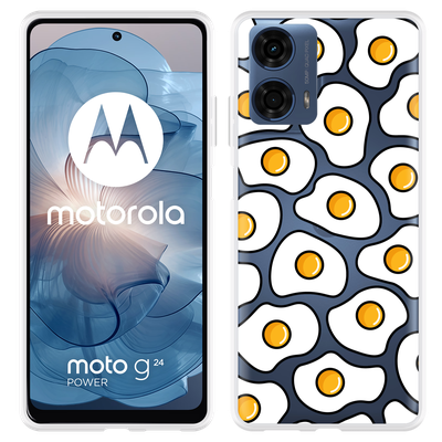 Cazy Hoesje geschikt voor Motorola Moto G04/G04s/G24/G24 Power Eitje