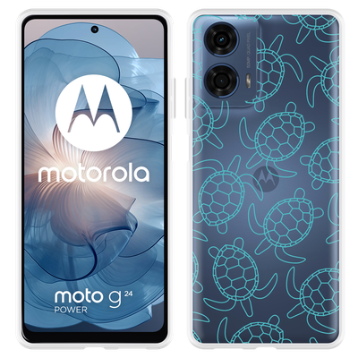 Cazy Hoesje geschikt voor Motorola Moto G04/G04s/G24/G24 Power Schildpadjes