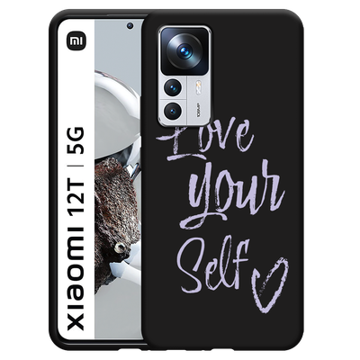 Cazy Hoesje Zwart geschikt voor Xiaomi 12T/12T Pro Love Yourself