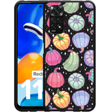 Hoesje Zwart geschikt voor Xiaomi Redmi Note 11/11S - Magische Pompoenen