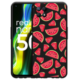 Hoesje Zwart geschikt voor Realme Narzo 50 - Watermeloen