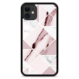 Hardcase Hoesje geschikt voor iPhone 11 - Roze Marmer