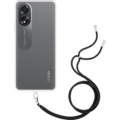 Cazy TPU Hoesje met Koord geschikt voor Oppo A38 4G / A18 4G - Transparant