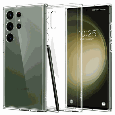 Samsung Galaxy S23 Ultra Hoesje - Spigen Ultra Hybrid Case - Transparant