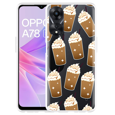 Cazy Hoesje geschikt voor Oppo A78 5G Frappuccino's