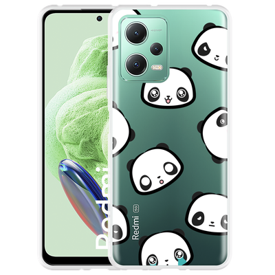 Cazy Hoesje geschikt voor Xiaomi Redmi Note 12 Panda Emotions