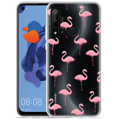 Cazy Hoesje geschikt voor Huawei P20 Lite 2019 - Flamingo