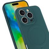 Soft Color TPU Hoesje geschikt voor iPhone 16 Pro Max - met Magnetische Ring - geschikt voor Magsafe - Groen