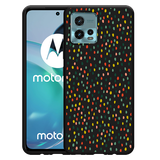 Hoesje Zwart geschikt voor Motorola Moto G72 - Happy Dots