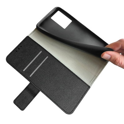 Cazy Wallet Classic Hoesje geschikt voor Oppo A77 - Zwart