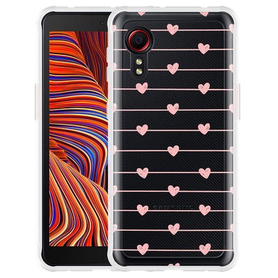 Cazy Hoesje geschikt voor Samsung Galaxy Xcover 5 - Pink Love