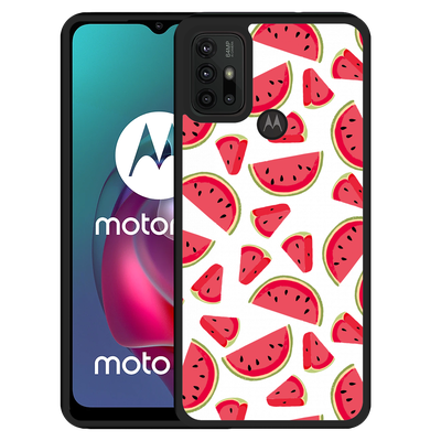 Cazy Hardcase hoesje geschikt voor Motorola Moto G10 - Watermeloen