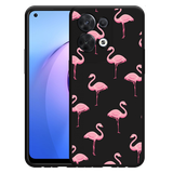 Hoesje Zwart geschikt voor Oppo Reno8 5G - Flamingo