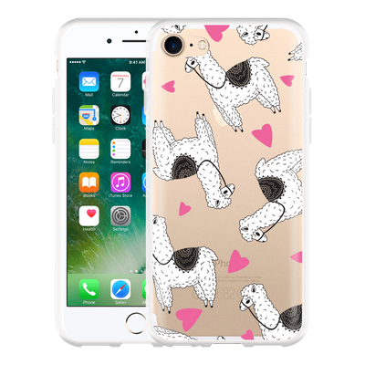 Cazy Hoesje geschikt voor iPhone 7 - Alpaca