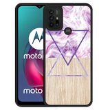 Hardcase hoesje geschikt voor Motorola Moto G10 - Color Paint Wood Art