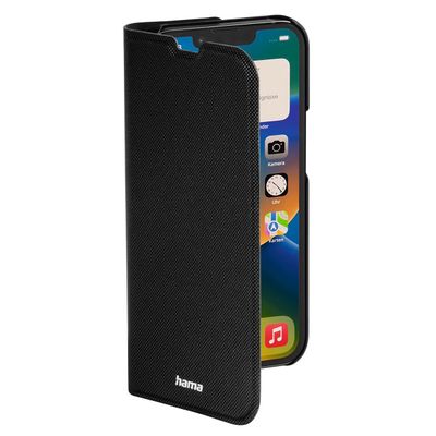 Hama Booklet Slim Pro Cover Hoesje geschikt voor Apple iPhone 14 - Pasvakjes - Magnetische sluiting - Standfunctie - Perfecte Pasvorm - Zwart