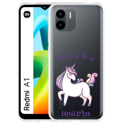 Cazy Hoesje geschikt voor Xiaomi Redmi A1 / Redmi A2 Born to be a Unicorn