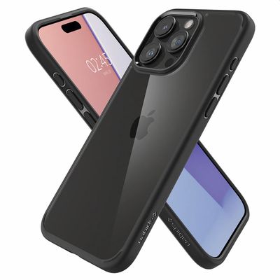 Hoesje geschikt voor iPhone 15 Pro Max Spigen Ultra Hybrid Case - Zwart