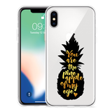 Hoesje geschikt voor iPhone X - Big Pineapple