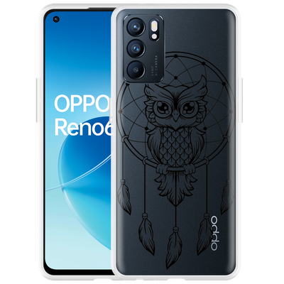 Cazy Hoesje geschikt voor Oppo Reno6 5G - Dream Owl Mandala