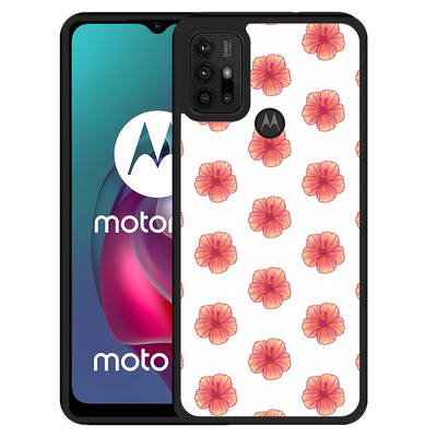 Cazy Hardcase hoesje geschikt voor Motorola Moto G10 - Hawaiiaanse Bloem II