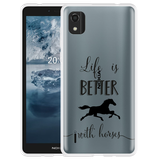 Hoesje geschikt voor Nokia C2 2nd Edition - Life is Better with Horses