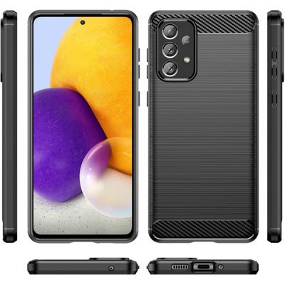 Cazy Rugged TPU Hoesje geschikt voor Samsung Galaxy A73 - Zwart