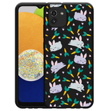 Hoesje Zwart geschikt voor Samsung Galaxy A03 - Funny Rabbit