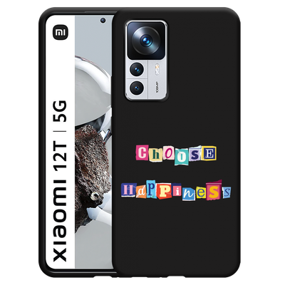 Cazy Hoesje Zwart geschikt voor Xiaomi 12T/12T Pro - Choose Happiness