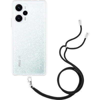 Just in Case Xiaomi Poco F5 - Soft TPU Case with Necklace Strap - Clear