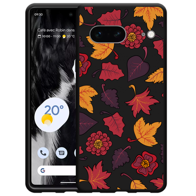 Cazy Hoesje Zwart geschikt voor Google Pixel 7 - Herfstbladeren