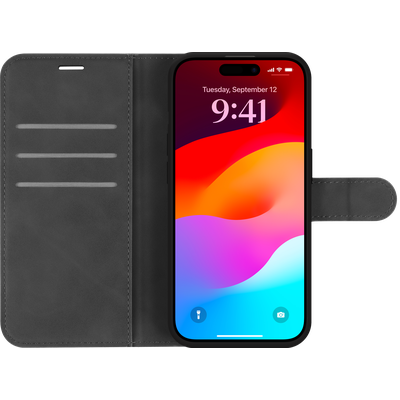 Cazy Premium Wallet Hoesje geschikt voor iPhone 15 - Zwart