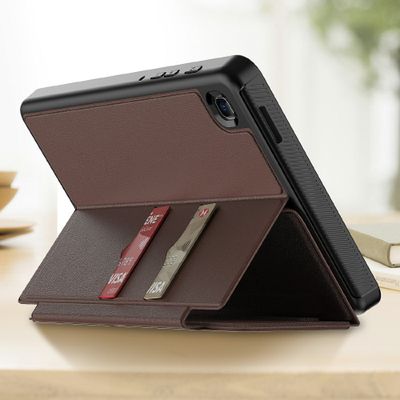 Cazy Hoes geschikt voor Samsung Galaxy Tab A7 Lite - Magnetische Book Case met Penhouder - Bruin