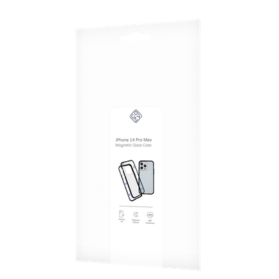 Cazy Magnetic Glass Hoesje geschikt voor iPhone 14 Pro Max - Zwart