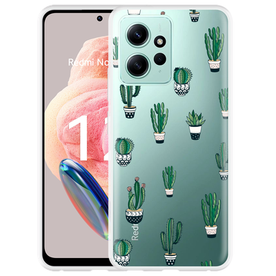 Cazy Hoesje geschikt voor Xiaomi Redmi Note 12 4G Green Cactus
