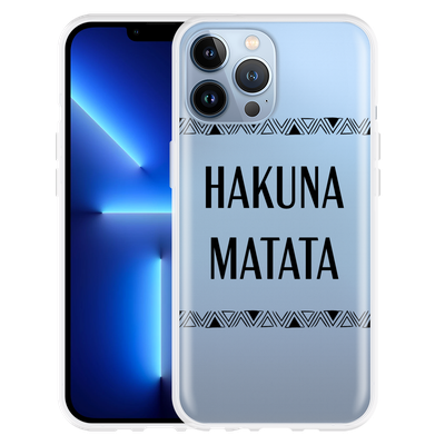 Cazy Hoesje geschikt voor iPhone 13 Pro Max - Hakuna Matata black