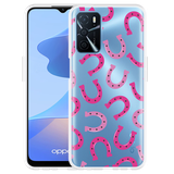 Hoesje geschikt voor Oppo A54s - Pink Horseshoes