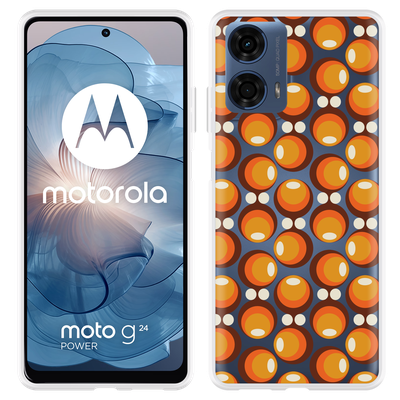 Cazy Hoesje geschikt voor Motorola Moto G04/G04s/G24/G24 Power 70s Oranje