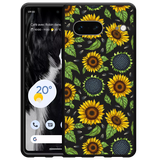 Hoesje Zwart geschikt voor Google Pixel 7 - Sunflowers