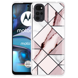 Hoesje geschikt voor Motorola Moto G22 - Roze Marmer