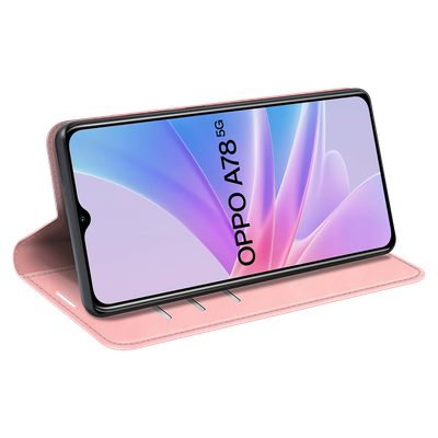 Cazy Wallet Magnetic Hoesje geschikt voor Oppo A78 5G - Roze