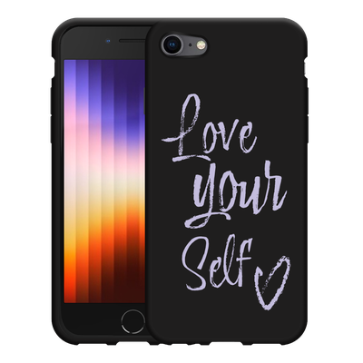 Cazy Hoesje Zwart geschikt voor iPhone 7/8 Love Yourself