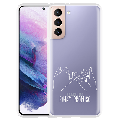 Cazy Hoesje geschikt voor Samsung Galaxy S21 - Pinky Promise