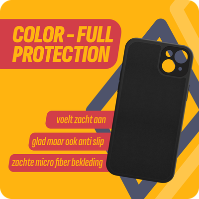 Cazy Soft Color TPU Hoesje geschikt voor iPhone 14 Plus - Zwart