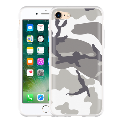 Cazy Hoesje geschikt voor iPhone 7 - Camouflage Grey
