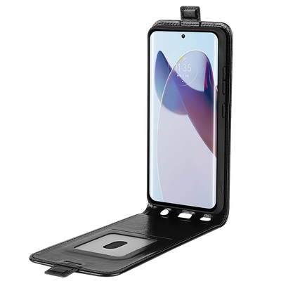 Cazy Flip Hoesje geschikt voor Motorola Edge 30 Ultra - Zwart