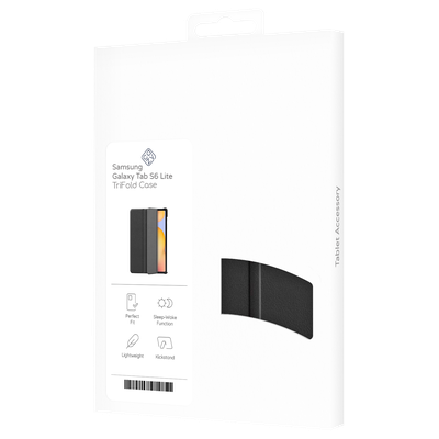 Cazy TriFold Hoes met Auto Slaap/Wake geschikt voor Samsung Galaxy Tab S6 Lite - Zwart